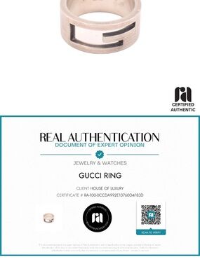 Gucci Silver-Tone Open G Band Ring